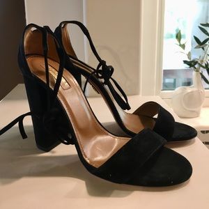 Aquazzura Black Suede City 105 size 39